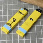 50 PCS Data Cable Packaging Carton Mobile Phone Charging Cable Storage Box(Yellow)