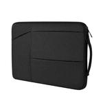 ST02 Large-capacity Waterproof Shock-absorbing Laptop Handbag, Size: 14.1-15.4 inches(Mysterious Black)