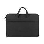 ST01 Large-Capacity Waterproof Shock-Absorbing Laptop Handbag, Size: 14.1-15.4 inches(Mysterious Black)