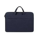ST01 Large-Capacity Waterproof Shock-Absorbing Laptop Handbag, Size: 14.1-15.4 inches(Navy Blue)