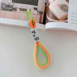 5 PCS Mobile Phone Case Fluorescent Lanyard Cellphone Wrist Rope(Orange and Blue)