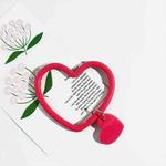 5 PCS Heart-shaped Silicone Bracelet Mobile Phone Lanyard Anti-lost Wrist Rope(Rose Red)