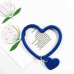 5 PCS Heart-shaped Silicone Bracelet Mobile Phone Lanyard Anti-lost Wrist Rope(Bright Blue)