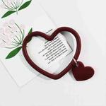 5 PCS Heart-shaped Silicone Bracelet Mobile Phone Lanyard Anti-lost Wrist Rope(Wine Red)