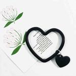 5 PCS Heart-shaped Silicone Bracelet Mobile Phone Lanyard Anti-lost Wrist Rope(Black)