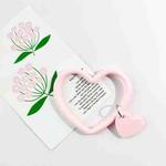 5 PCS Heart-shaped Silicone Bracelet Mobile Phone Lanyard Anti-lost Wrist Rope(Princess Pink)