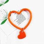 5 PCS Heart-shaped Silicone Bracelet Mobile Phone Lanyard Anti-lost Wrist Rope(Orange)
