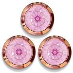 3 PCS Epoxy Constellation Mobile Phone Ring Holder Ring Buckle(Cherry Purple)