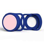 2 PCS  Anti-Lost Tracker Silicone Case for AirTag,Size:  24mm(Blue+Pink)