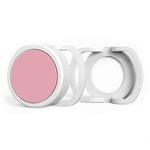 2 PCS  Anti-Lost Tracker Silicone Case for AirTag,Size:  30mm(White+Pink)