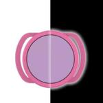 2 PCS  Anti-Lost Tracker Silicone Case for AirTag,Size:  30mm(Luminous Pink +Purple)