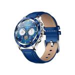 NX1 1.32 Inch Bluetooth Call Body Temperature Monitoring Waterproof Smart Watch(Blue Leather)