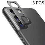3 PCS Phone Camera Aluminum Alloy Film Rear Camera Protective Film For Samsung Galaxy S21 (Black)