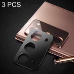 3 PCS Lens Film Aluminum Alloy Sheet Camera Protection Film For Samsung Galaxy Note20 (Black)