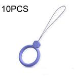 10 PCS Silicone Ring Mobile Phone Lanyard Water Bottle Anti-fall Pendant(Clove Purple)