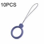 10 PCS Silicone Ring Mobile Phone Lanyard Water Bottle Anti-fall Pendant(Lavender Gray)