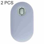2 PCS Silicone Dustproof Wireless Mouse Protective Case For Logitech Pebble(Gray Blue)