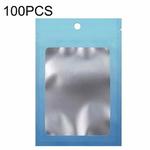 100PCS Aluminum Foil Ziplock Bag Jewelry Data Line Sealed Packaging Bag, Size: 12x18cm (Blue Gradient)
