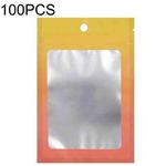 100PCS Aluminum Foil Ziplock Bag Jewelry Data Line Sealed Packaging Bag, Size: 12x18cm (Yellow Gradient)