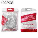 100PCS Headphone Data Cable Self-sealing Packaging Bag Pearl Zipper Bag(Red)
