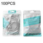 100PCS Headphone Data Cable Self-sealing Packaging Bag Pearl Zipper Bag(Blue)