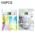 100PCS U19 Frosted Headphone Cable Ziplock Packaging Bag, Style: Tissue
