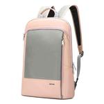 Bopai 62-121268 Lightweight Casual Waterproof Wear-Resistant Laptop Backpack(Pink)