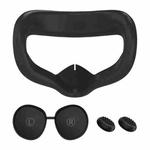 VR Silicone Eye Mask+Lens Protective Cover+Joystick Hat, For Oculus Quest 2(Black)