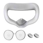 VR Silicone Eye Mask+Lens Protective Cover+Joystick Hat, For Oculus Quest 2(Gray)