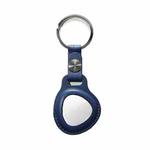 Leather Keychain Protective Sleeve For Huawei Tag GPS Tracker Locator(Navy Blue)