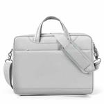 Airbag Thickened Laptop Portable Messenger Bag, Size: 14.1 inches(Light Gray)