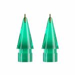 For Apple Pencil 1/2 2pcs Stylus Transparent Replacement Needle Nib, Spec: Extended (Green)