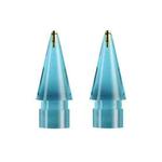 For Apple Pencil 1/2 2pcs Stylus Transparent Replacement Needle Nib, Spec: Round (Blue)