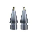 For Apple Pencil 1/2 2pcs Stylus Transparent Replacement Needle Nib, Spec: Round (Gray)