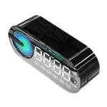 RBT-G30 Mirror Colorful Light Subwoofer Bluetooth Alarm Clock Audio, Spec: Sensor Version (Black)