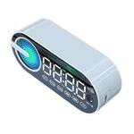 RBT-G30 Mirror Colorful Light Subwoofer Bluetooth Alarm Clock Audio, Spec: Voice Version (White)
