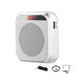 S17 Mini Portable Tour Guide Teaching Loudspeaker with Screen Display(Bright White)