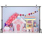2.1m x 1.5m Birthday Party Shooting 3D Printed Background Cloth(4716)