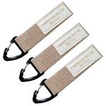 3PCS Mobile Phone Case Wrist Strap Lanyard School Bag Pendant Decoration(Beige)