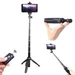 YUNTENG 9928N Mobile Phone Selfie Rod Tripod With Bluetooth Remote Control(23-120cm Black)