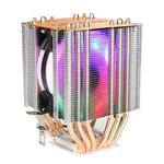 Computer 6 Copper Tube CPU Radiator CPU Fan,Spec: RGB Light Single Fan  