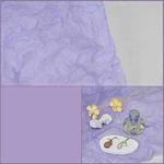 5 Packs Colored Pleated Sydney Paper Ornaments Decorated Photography Background(Taro Purple)