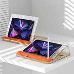 Solid Wood Tablet Painting Stand Adjustable Desktop Stand With Hand Rest(Orange)