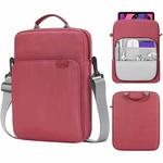 Vertical Laptop Bag Handheld Shoulder Crossbody Bag, Size: 9.7-11 Inch(Wine Red)