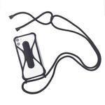 Universal Cell Phone Silicone Lanyard Strap Case With Detachable Neckstrap(Black)