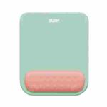 BUBM Wrist Protector Mouse Pad Macaroon Memory Foam Mouse Pad(Green+Pink)