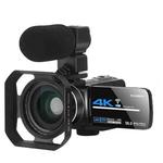 KOMERY  AF2 5600PX 18X Zoom 4K Digital Video Camera With Hood + Microphone + Wide-angle Lens