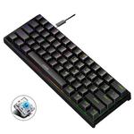 LEAVEN K620 61 Keys Hot Plug-in Glowing Game Wired Mechanical Keyboard, Cable Length: 1.8m, Color: Black Green Shaft