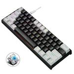 LEAVEN K620 61 Keys Hot Plug-in Glowing Game Wired Mechanical Keyboard, Cable Length: 1.8m, Color: White Black Green Shaft