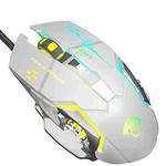 LEAVEN X6 6 Keys Game Computer Ergonomic Wired Mouse, Cable Length: 1.42m(White)
